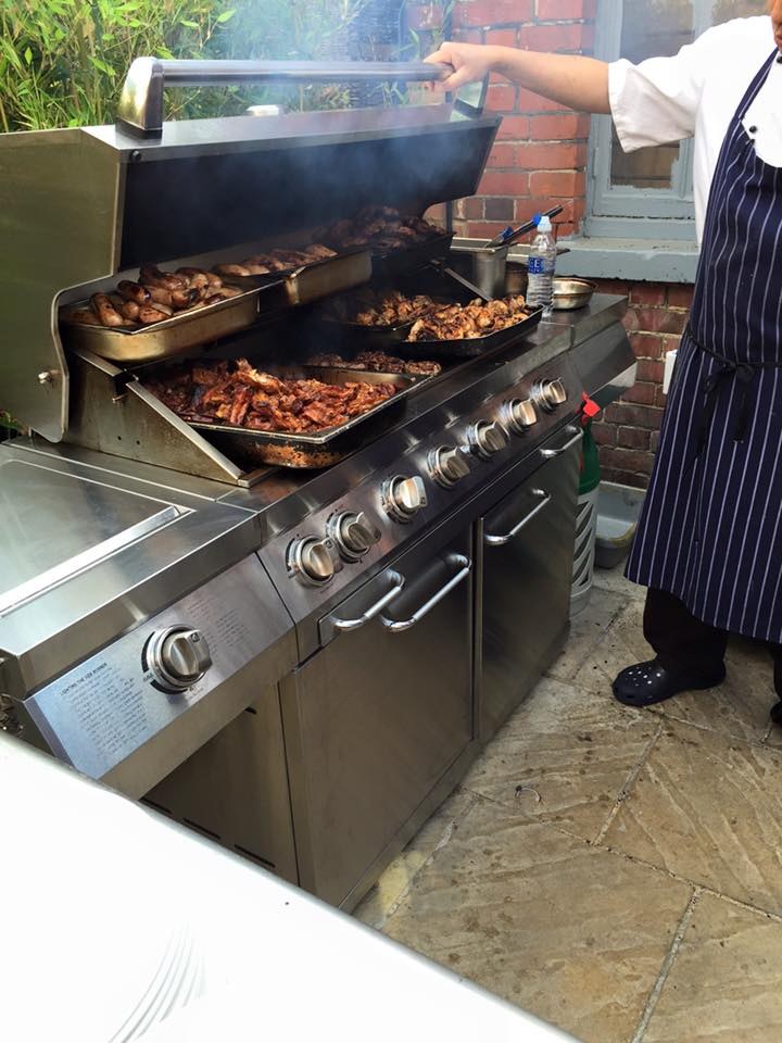 Chef cooking a barbecue for a party